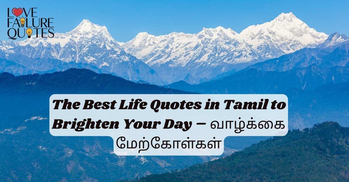 The Best Life Quotes in Tamil to Brighten Your Day – வாழ்க்கை மேற்கோள்கள்